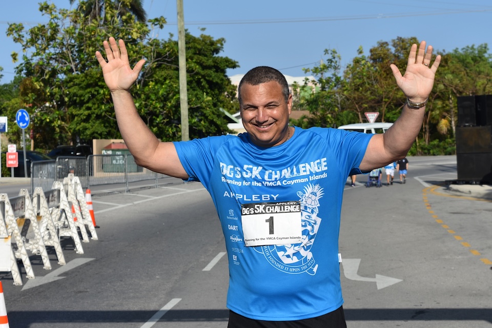 DG crosses finish line