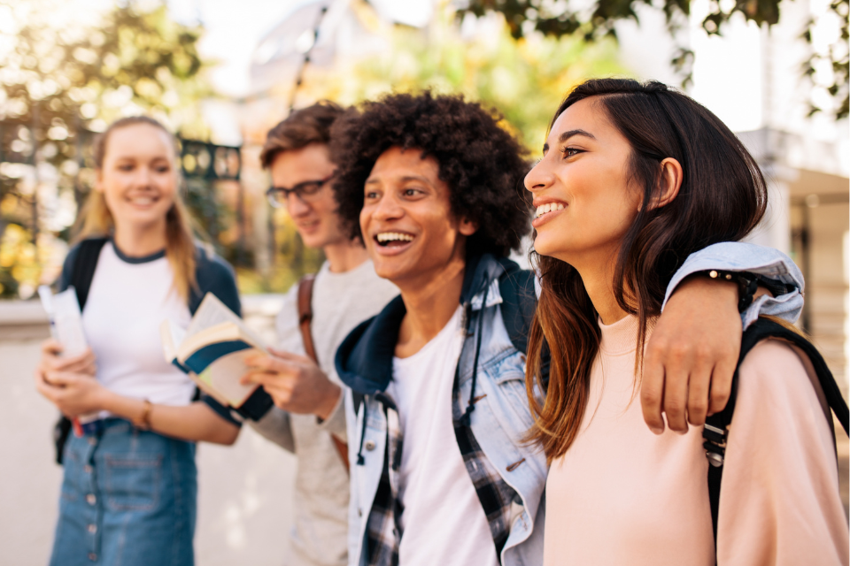 Young people on campus