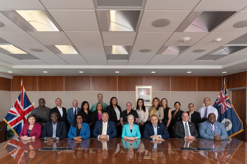 Deputy Governor Designate Gloria McField Nixon is joined by the Caucus and Chief Officers