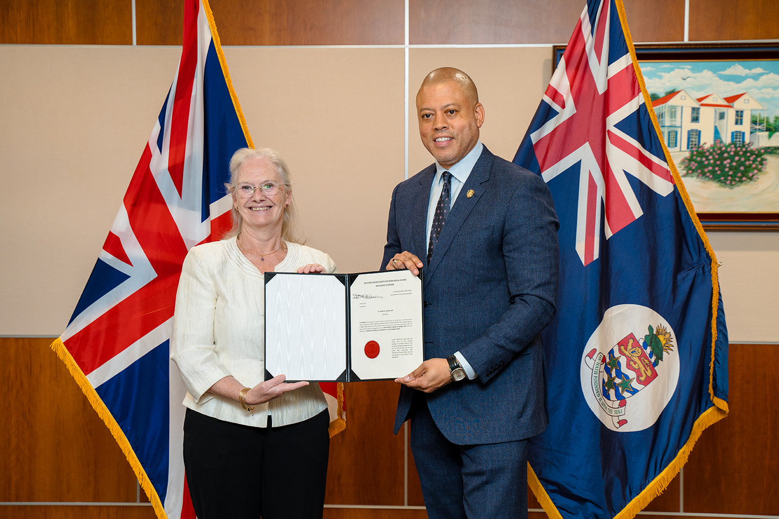 The good work officially began when I received the instruments of appointment to become the Premier of the Cayman Islands from Her Excellency the Governor Jane Owen.