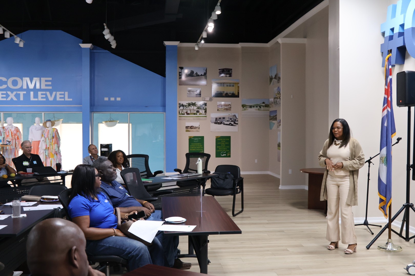 Sustainability Champion Sasha Rankin discussing her Paperless Friday’s success.